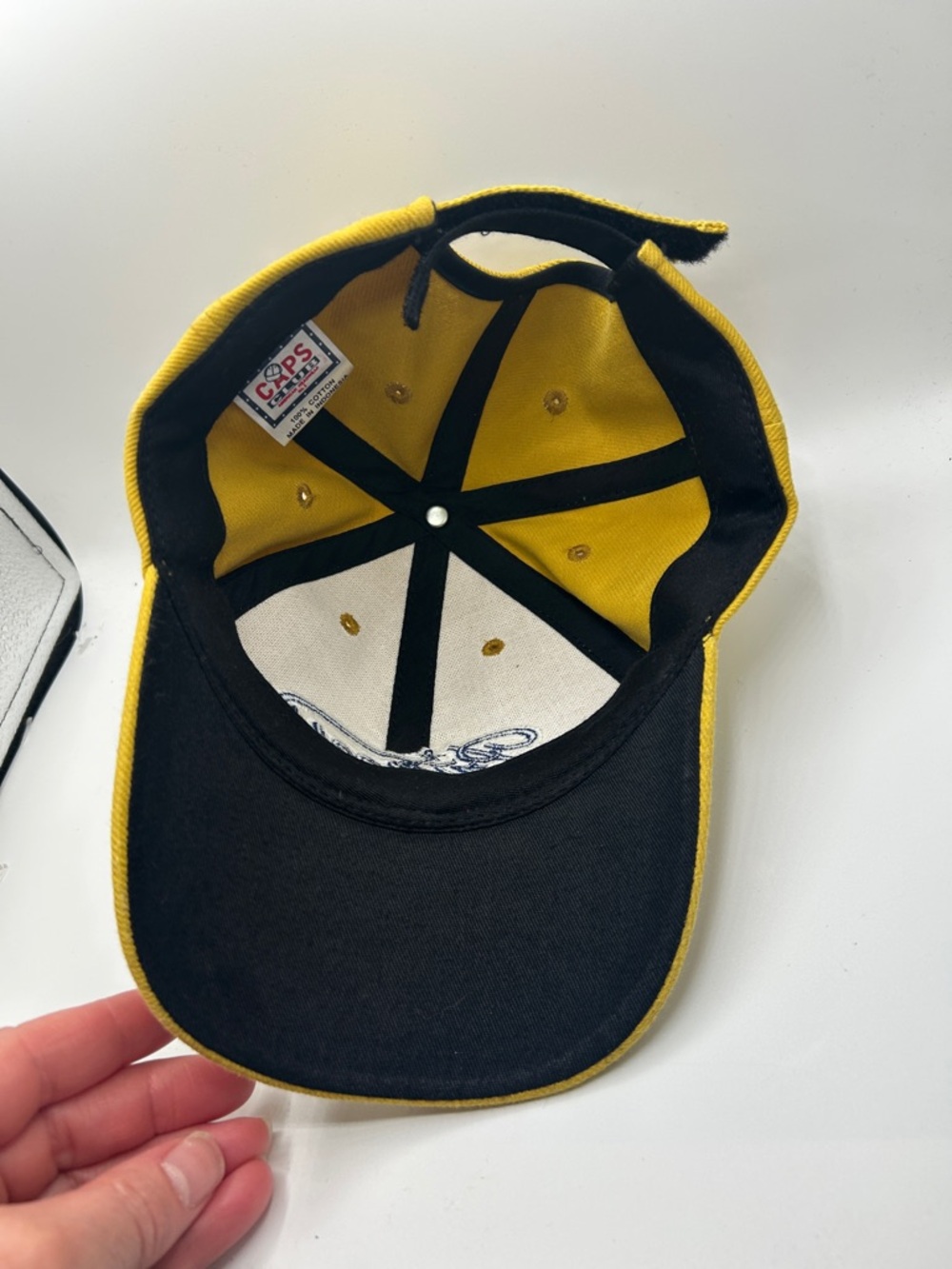 Cape Robbin Yellow Kids Baseball Cap with Blue "Princess" Embroidery - Picture 5 of 7